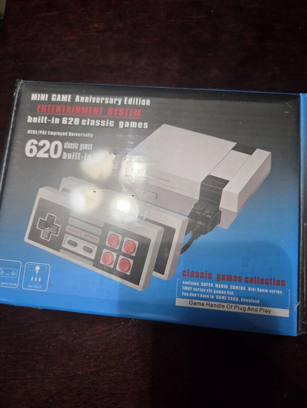 Classic Mini Game Console - White & Black - Built-in 620 Games